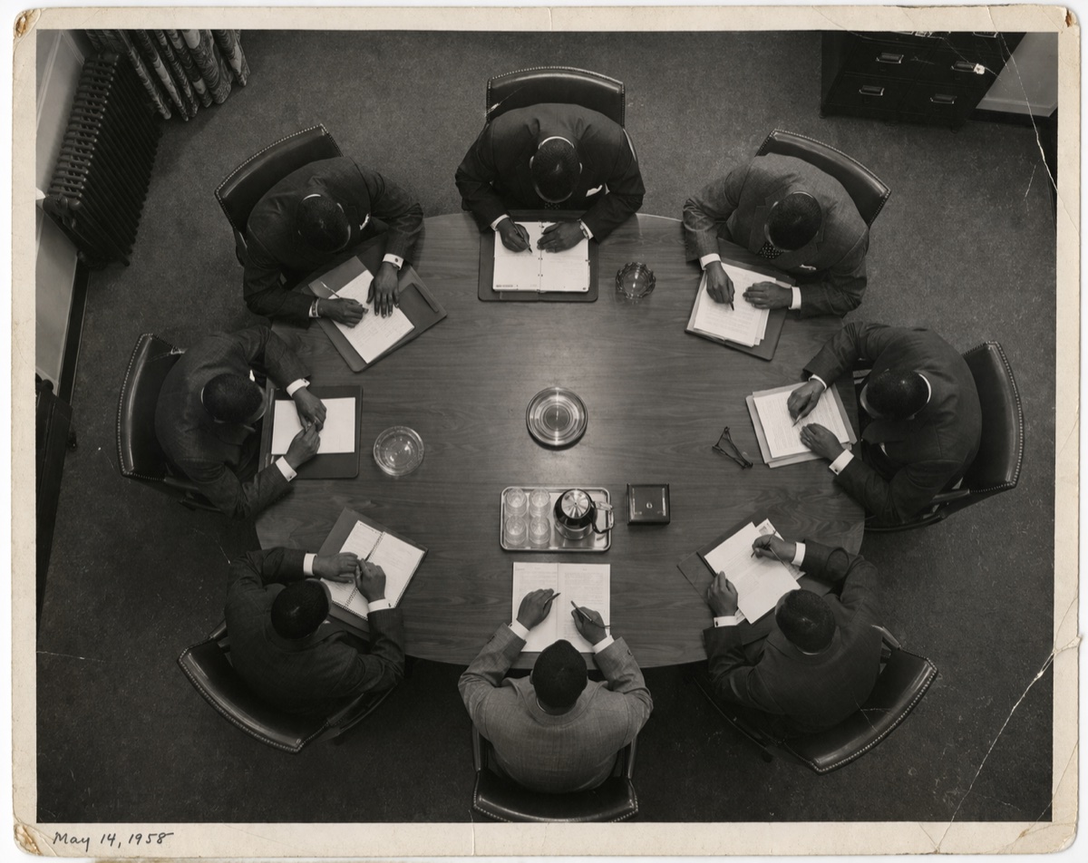 First meeting agenda · Roberts Community Center · Nov 6, 1958